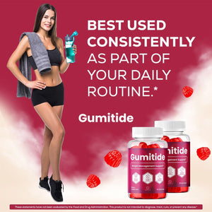 (3 Pack) Gumitide Gummies - Gumi Tide Support Advanced Formula Gummy Maximum Strength, Daily Gumitidegummies Premium All Natural Ingredients Overall Health & Wellness Reviews, 180 Gummies for 3 Months