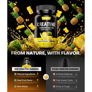 Instant Boost Creatine Monohydrate Gummies, Complex Formula with Real 5000Mg Creatine, L-Taurine, B12, Mg & K, Pre-Workout Creatine for Women & Men to Support Energy, Muscle, Recovery, 0 Sugar, Vegan