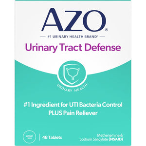 AZO Urinary Tract Defense Antibacterial Protection Helps Control a UTI until You Can See a Doctor #1 Most Trusted Urinary Health Brand 48 Tablets