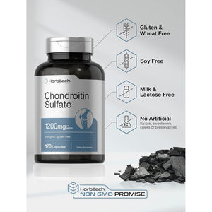 Horbaäch Chondroitin Sulfate 1200Mg | 120 Capsules | Non-Gmo & Gluten Free Supplement