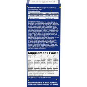 Zarbee'S Kids Melatonin Sleep Supplement Liquid, 1Mg Melatonin, Drug-Free & Effective, Easy to Take Natural Berry Flavor for Kids Ages 3 and Up, 1 Fl Oz Bottle