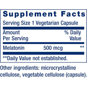Life Extension Melatonin, 500 Mcg – Gently Promotes Sleep, Low Dose, Value Size – Non-Gmo, Gluten-Free, Vegetarian – 200 Capsules
