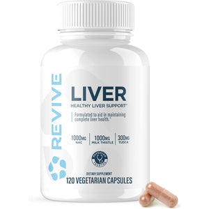 Revive MD Natural Liver Cleanse, Detox & Repair Supplement – Milk Thistle Liver Support Formula Promotes Healthy Liver Function & Helps Reduce Inflammation – 120 Capsules (30 Servings)