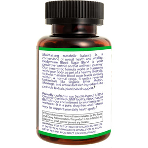 Bodymune Blood Sugar Blend – Organic Blood Sugar Support Supplement – with Bitter Melon Capsules, Moringa, & Black Seed Oil – 66 Capsules – USDA Organic, Vegan, Non-Gmo