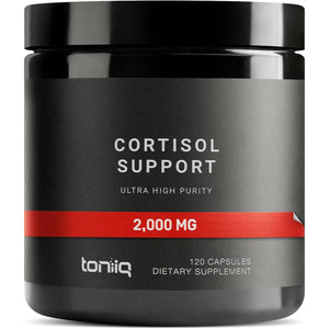 Cortisol Supplement for Women and Men — Calm, Balanced-Strength 5-In-1 Non-Drowsy, Third-Party Tested with Magnesium Glycinate, Ashwagandha, L-Theanine, Phosphatidylserine, Rhodiola — 120 Capsules