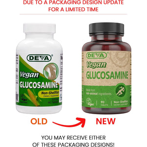 DEVA Vegan Vitamins Glucosamine Tablets, 90-Count Bottle
