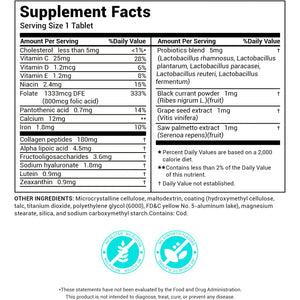 Drbiocare Collagen Peptides for Women, Beauty Vitamin & Mineral Supplement,Contains Vitamin D3, Probiotics for Women & Collagen Peptides,Vitamin B Complex,Vitamin E 60 Tablets