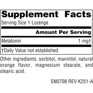 Source Naturals Sleep Science Melatonin, Helps Promote Sleep* - 1 Mg - 300 Orange Flavored Lozenges