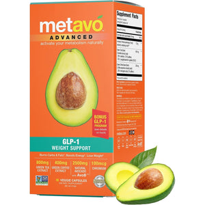 Metavo Advanced Weight Support Natural Diet Supplements with Essential Nutrients for Promoting Wellness, Enriched with Avocados, Green Tea, Chromium & Green Coffee, 90 Easy-To-Swallow Capsules