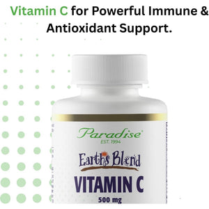 Paradise Herbs Earth'S Blend Vitamin C with Nature'S C and Adaptogens, Superfoods Base of Probiotics & Organic Alkalizing Greens, 90 Vegetarian Capsules
