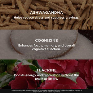 Genius Thermogenic Fat Burner, 60 Diet Veggie Pills - Weight Loss & Metabolism Supplement, Appetite Suppressant & Energy Booster - Caffeine-Free Nootropic Focus & Brain Boost - Ashwagandha & Teacrine