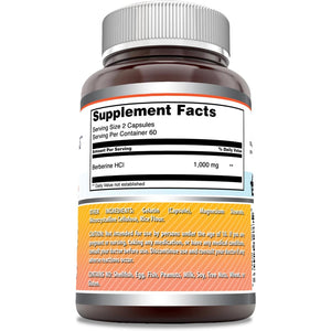 Amazing Formulas Berberine 1000Mg per Serving 120 Capsules Supplement | Non GMO | Gluten Free | Made in USA