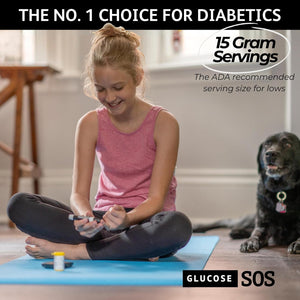 Glucose SOS Glucose Powder Packets with Natural Dextrose, Fast-Absorption That Instantly Dissolves in Your Mouth with No Water Needed, Kiwi Strawberry 6 Servings
