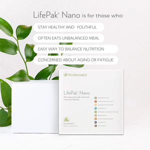 Nu Skin Pharmanex Lifepak Nano | Daily Supplement with Essential Nutrients | Boosts Overall Health, Immunity, and Vitality | Convenient & On-The-Go Nutrient Packets for Active Lifestyles | 60 Packets