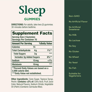 Nature’S Bounty 10 Mg Melatonin Gummy, 100% Drug Free Sleep Supplement, 10 Mg, Blueberry, 140 Ct