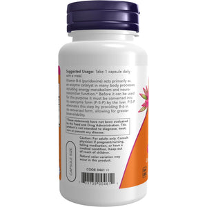 NOW Foods Supplements, P-5-P 50 Mg with Coenzyme B-6 + Mg Bisglycinate, 90 Veg Capsules