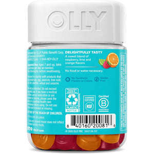 OLLY Kids Chillax Gummy, for a Calm and Relaxed Mood*, Magnesium, L-Theanine, Lemon Balm Extract, Chewable Supplement, Sherbet Flavored, 25 Day Supply - 50 Count (Packaging May Vary)