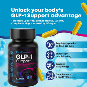 GLP-1 Support Weight Loss Supplement - Appetite Suppressant & Metabolism Booster to Support Natural Hunger Control Curb Cravings Burn Fat & Gut Wellness