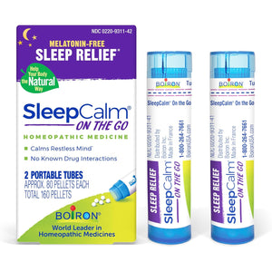 Boiron Sleepcalm on the Go Sleep Aid for Deep, Relaxing, Restful Nighttime Sleep - Melatonin-Free and Non Habit-Forming - 80 Count (Pack of 2)