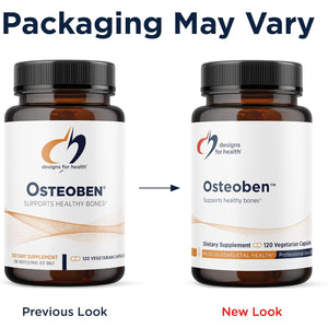 Designs for Health Bone Support Formula - Osteoben with Soy-Free Genistein Complex - Non-Gmo Bone Vitamins Supplement with Vitamin D, K, Zinc, Calcium + Magnesium (120 Capsules)