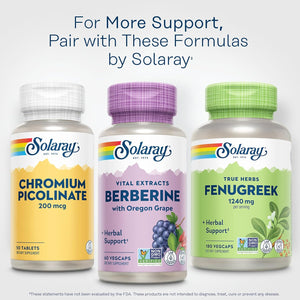SOLARAY Berberine 250Mg - Berberine Supplement for a Healthy, Active Lifestyle - with Berberine Hcl from Indian Barberry plus Oregon Grape - Vegan, Non-Gmo, 60-Day Guarantee - 60 Servings, 60 Vegcaps