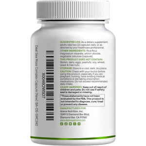DEAL SUPPLEMENT Irish Sea Moss 240 Veggie Capsules – 14 Superfood Complex with Black Seed Oil, Ashwagandha, & Ginger