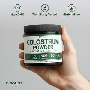 Colostrum Supplement Powder 90G (60 Servings of 1.5G Pure Bovine Colostrum Std. to Contain 20% Igg Immunoglobulins) Grass Fed Powder - No Fillers, Third Party Tested, Unflavored & Non-Gmo