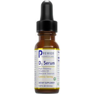 Premier Research Labs Vitamin D3 Serum - Liquid Vitamin D Oil Drops for Adults, Liquid Vitamin D3 5000 IU, Sublingual Vit D3 Liquid - 0.43 Fl Oz