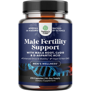 Pre Conception Male Fertility Supplement - Semen Volume Booster with Coq10, Maca Root, Methyl Folate & D-Aspartic Acid - Mens Fertility Supplement for Sperm Motility - Conception for Him - 270 Count