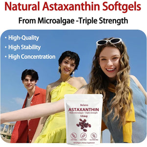 BELANO Valasta Astaxanthin,Zeria Astaxanthin12Mg,Easy to Swallow, Non-Gmo,4-Month Supply,120 Softgels