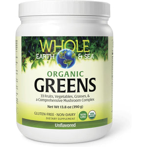 Whole Earth & Sea from Natural Factors, Organic Fermented Greens, Vegan Whole Food Supplement, Unflavored, 13.8 Oz