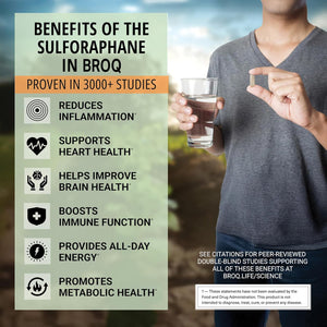 2X Sulforaphane of Others for Inflammation, Immunity & Detox | BROQ – Longevity & Cellular Defense – 3Rd-Party Tested