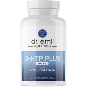 DR. EMIL NUTRITION 200 MG 5-HTP plus with Sam-E to Maintain Normal Healthy Sleep and Create a Sense of Wellbeing - 5HTP Supplement with Vitamin B6-60 Vegan Capsules, 30 Servings