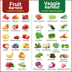 Fruits and Vegetables Supplements – 2 Pack Combination Fruit & Veggies Supplement – Whole Food Vitamins & Minerals for Adults – Superfood Veggie Vitamins for Adults (180 X 2, 360 Ct)