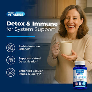 We like Vitamins NSF Certified Glutathione Supplement 500Mg - 60 Capsules of Reduced L-Glutathione for Antioxidant & Immune Support - Manufactured in USA