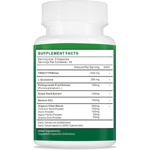 Tributyrinmax Supplement 1200Mg for Gut Health,Vegan,Butyrate Gut Health Supplement for Digestive, Leaky Gut, Colon, Microbiome - 60 Softgels