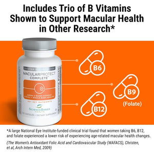 Sciencebased Health Macularprotect Complete – AREDS 2 Eye Health Supplement & Daily Multivitamin – 30+ Nutrients with Lutein & Zeaxanthin – Supports Vision & Whole Body Health – 120 Capsules