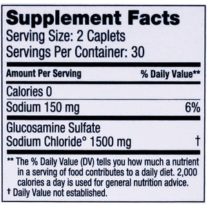 Dona Crystalline Glucosamine Sulfate, 750 Mg, Joint Supplement Pills for Knee Comfort & Joint Health Support, 750 Mg, 60 Count