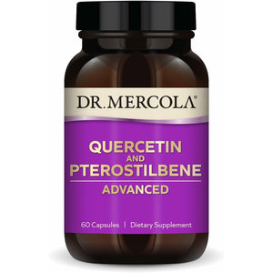Dr. Mercola Quercetin & Pterostilbene Advanced - Supports Respiratory & Immune Health - 500 Mg Quercetin - High-Bioavailability Formula - Non-Gmo, Gluten-Free & Soy Free - 60 Capsules (30 Servings)