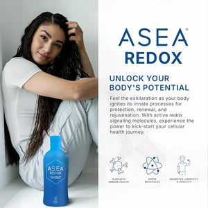 ASEA - Asea Redox - Redox Molecules for Cellular Health & Communication - Supports Immune, Brain, Heart & Hormonal Function - 4Pack