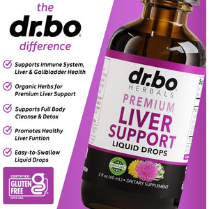 Liver Cleanse Detox & Repair Organic - Natural Liver Support Supplement Liquid Drops, Milk Thistle Dandelion, Chanca Piedra Extract, Artichoke - Gallbladder Health Formula Supplements Liquid Drops 2Oz