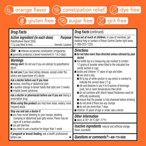 Goodsense Polyethylene Glycol 3350 Powder for Solution, Orange Flavor, Osmotic Laxative, Softens Stool, Relieves Occasional Constipation, 17.9 Ounce