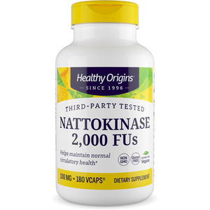 Healthy Origins Nattokinase 2,000 Fu'S (100 Mg, Non-Gmo, Gluten Free, Circulatory Support), 180 Veggie Caps