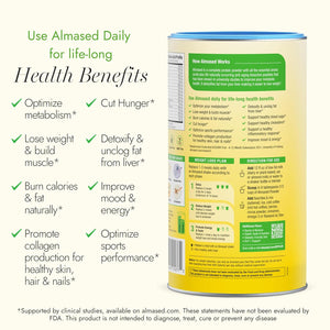 Almased Protein Powder for Weight Loss Kit for Men & Women, Natural Meal Replacement Shake for Weight Loss, Supplement, 24 Grams of Protein per Serving (Vanilla Flavor, 3 Cans @ 17.6 Oz Ea + Scoop)