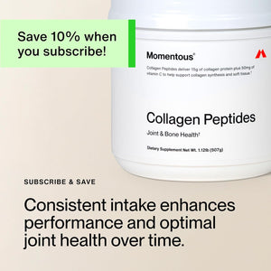 Momentous Grass-Fed Collagen Peptides Powder - Collagen Protein Powder with Fortigel & Vitamin C for Hair, Skin, Nails, & Joint Health Support - NSF Certified for Sport - Packaging May Vary