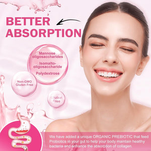 NATURE TARGET Multi Collagen Peptides Powder - Type I, II, III, V, X - Enhanced Absorption, Hydrolyzed Collagen Peptides with Prebiotics, Sugar-Free, Skin Hair Nail & Joint Support, Non-Gmo