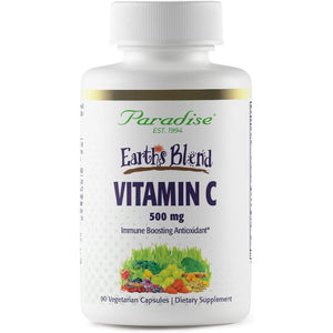 Paradise Herbs Earth'S Blend Vitamin C with Nature'S C and Adaptogens, Superfoods Base of Probiotics & Organic Alkalizing Greens, 90 Vegetarian Capsules