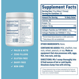 Nativepath Bone Health Collagen Peptides, Type 1 & 3, with Fortibone and Verisol, 7.9 Ounce, 30 Servings