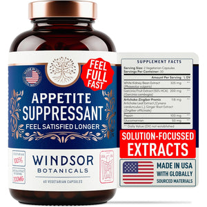 Appetite Suppressant for Weight Loss - Garcinia Cambogia Weight Loss Pills, White Kidney Bean Extract, Artichoke, Glucomannan - Hunger & Craving Suppressant, Metabolism Booster - 60 Veggie Diet Pills