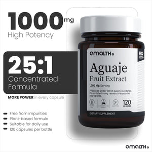 Amalth Aguaje Curves Capsule for Women 1000 Mg- Extra Strength from Peru Natural Supplements- 120 Capsules Non- GMO Premium Quality Pills